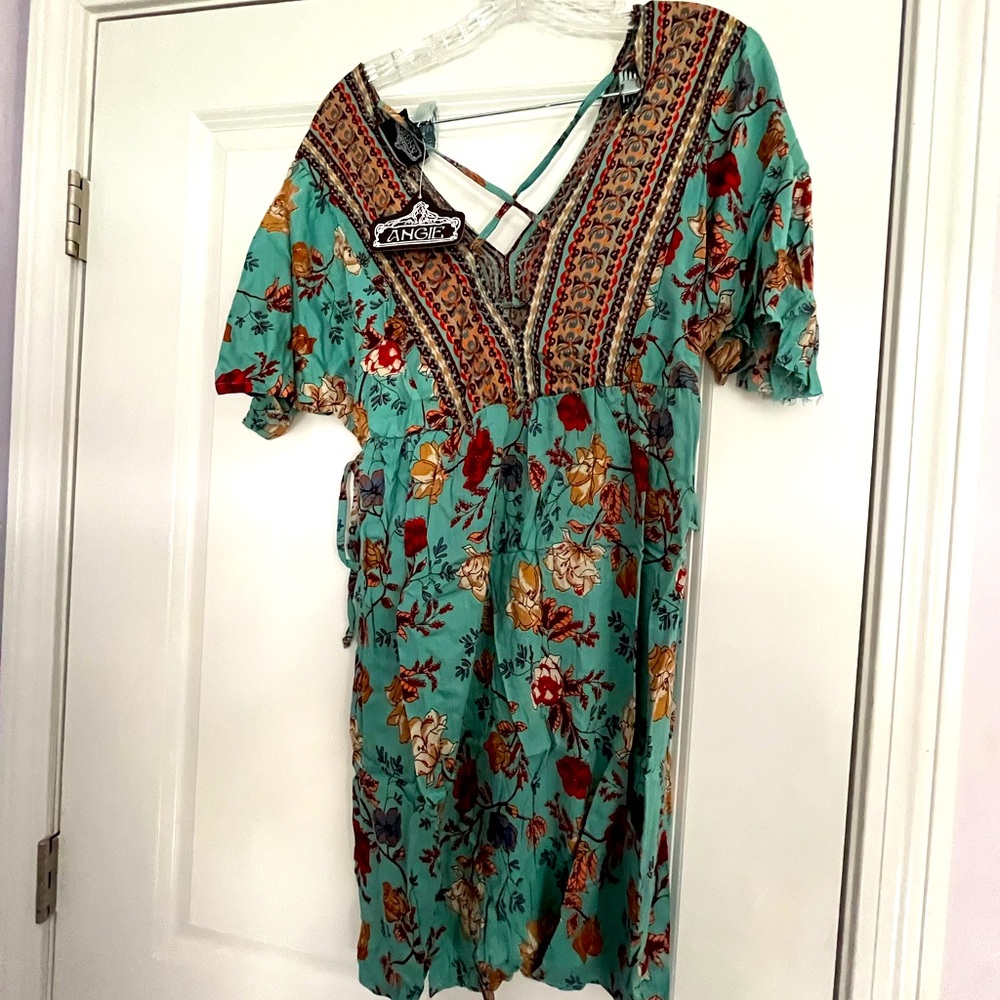 Boho Short Sleeve Floral Dress